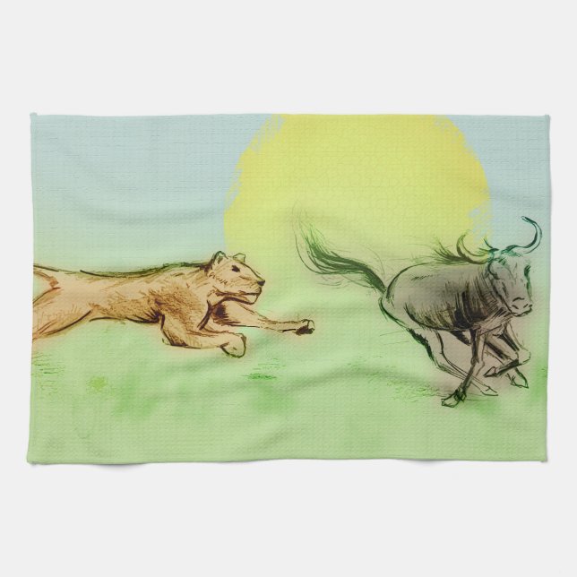 Färgfyllda, illustrerade kökshanddukar - Chase (Horisontell)