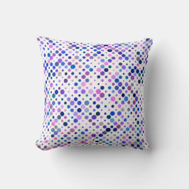 Färgfyllda, indigo-, Lila- och blå punkter Kudde