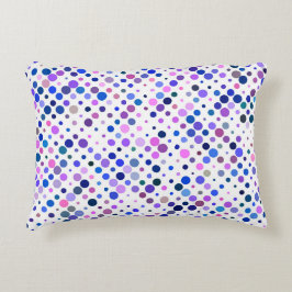 Färgfyllda, indigo-, Lila- och blå punkter Prydnadskudde