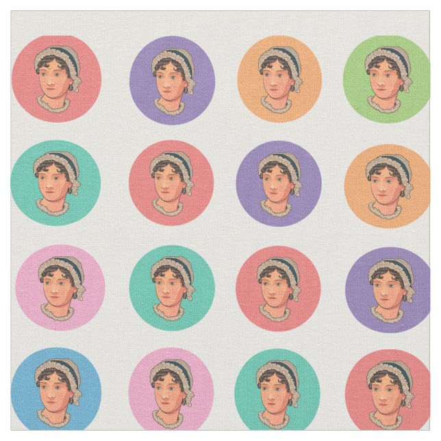 Färgfyllda Jane Larger Circles Tyg (Närbild)