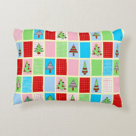 Färgfyllda jultorg prydnadskudde