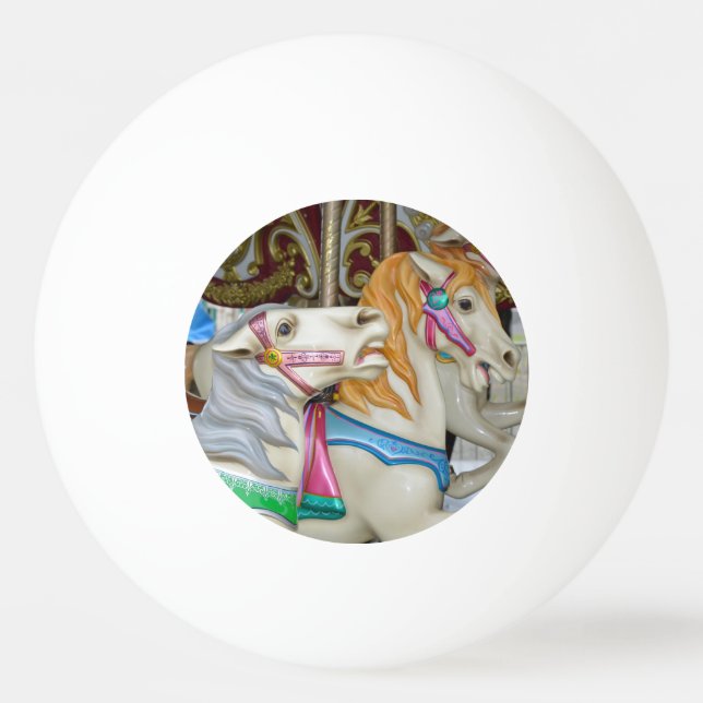Färgfyllda karusellhästar pingisboll (Framsidan)