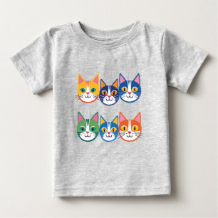 Färgfyllda kattassistenter t shirt