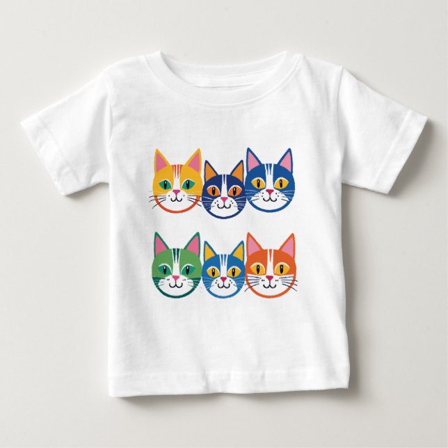 Färgfyllda kattassistenter t shirt (Framsida)