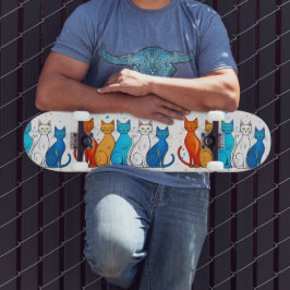 Färgfyllda katter Skateboard Deck för katthylsa