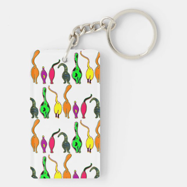 Färgfyllda kattknatt Mönster (Baksidan)