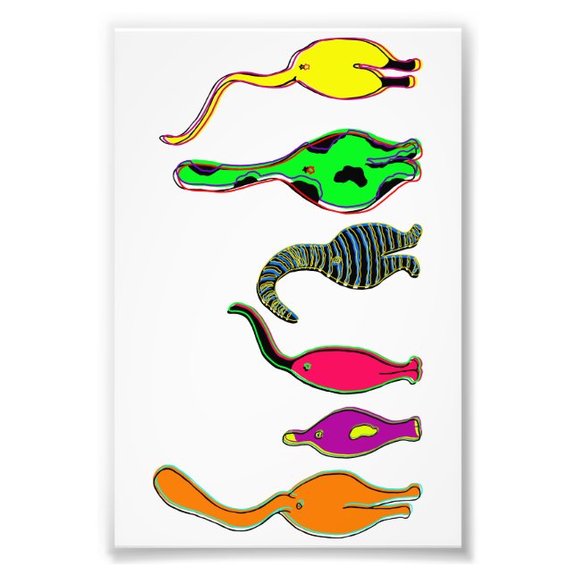 Färgfyllda kattknölar fototryck (Framsidan)