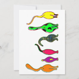 Färgfyllda kattknölar julkort