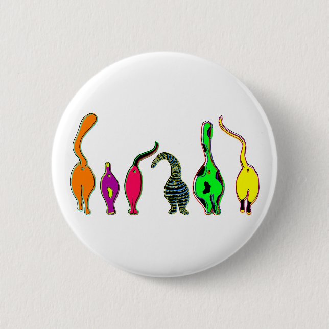 Färgfyllda kattknölar knapp (Framsida)