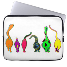 Färgfyllda kattknölar laptop fodral