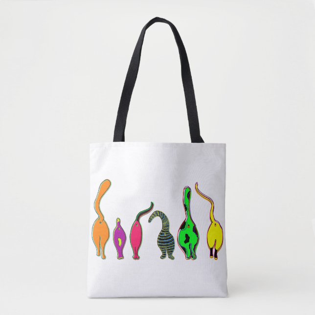 Färgfyllda kattknölar tygkasse (Framsida)