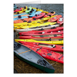 Färgfyllda Kayaks Hälsningskort