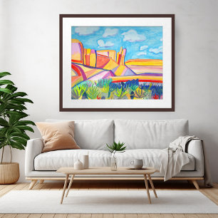 Färgfyllda köksverk Wacky Watercolor liggande Poster