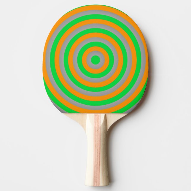 Färgfyllda koncentriska cirklar Ping Pong Fladderm Pingisracket (Framsidan)
