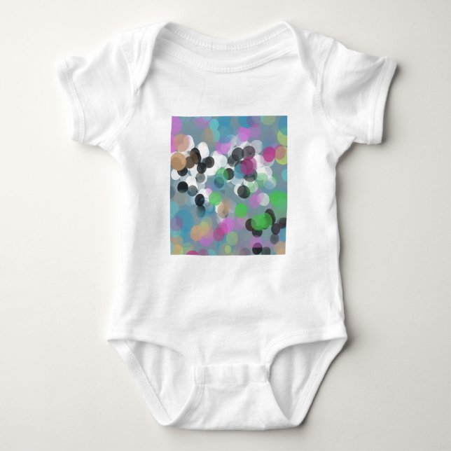 Färgfyllda konfetti Bokeh-punkter Tee (Framsida)