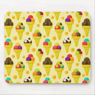 Färgfyllda konger av Tecknad Ice Cream Musmatta