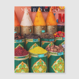 Färgfyllda kryddor av marrakech-magnetiskt kort
