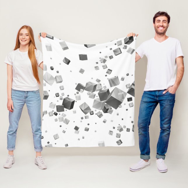 Färgfyllda kuber 3 fleecefilt (På plats)