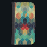 Färgfyllda kuber Geometric Mönster 2 Samsung S4 Plånboksfodral<br><div class="desc">Färgkuber geometrisk sömlös mönster</div>