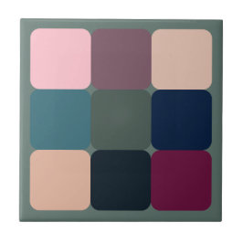 Färgfyllda kuber kakelplatta