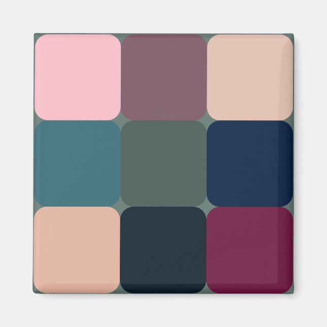 Färgfyllda kuber magnet (Framsidan)