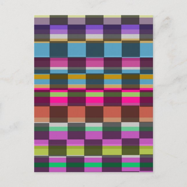 Färgfyllda kuber vykort (Framsida)