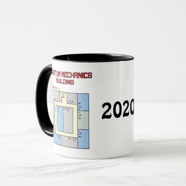 Färgfyllda kvantmekaniker Byggande Mugg (Framsida vänster)