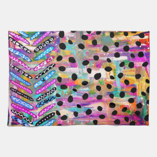 Färgfyllda Linjer- och kökshanddukar för blandade