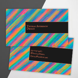 Färgfyllda ljuspassar som faller i mörker visitkort