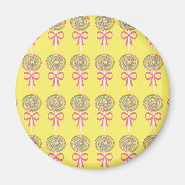 Färgfyllda lollips mönster magnet (Framsidan)