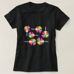 Färgfyllda lollips mönster t shirt