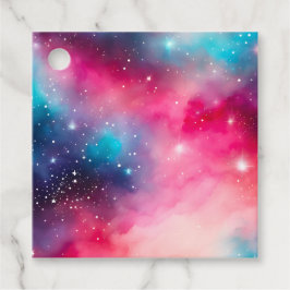 Färgfyllda Märkre i Galaxy Art Gift Gåvor Etiketter