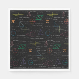 Färgfyllda matematikekvationer Matematiska formler Pappersservett