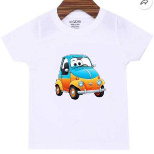 Färgfyllda moderna bilbarn t shirt