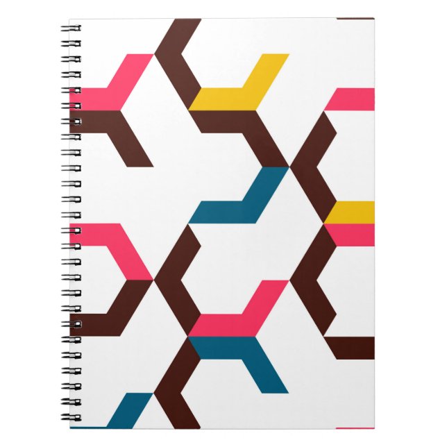 Färgfyllda, moderna, coola-trendigets chevron-pilf anteckningsbok (Framsidan)