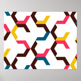 Färgfyllda, moderna, coola-trendigets chevron-pilf poster