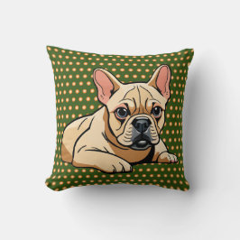 Färgfyllda, moderna franskens bulldockar kudde