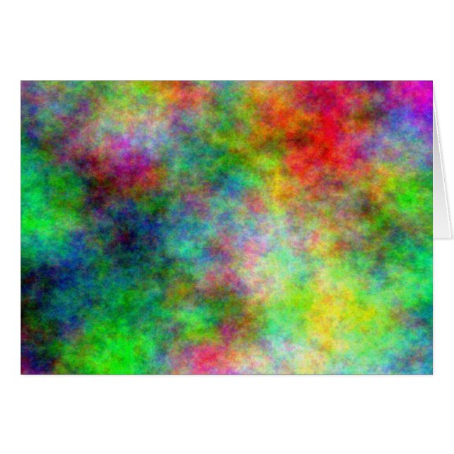 Färgfyllda moln hälsningskort (Framsidan Horizontal)