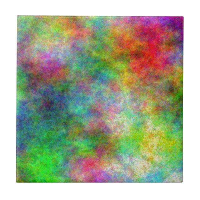 Färgfyllda moln kakelplatta (Framsidan)