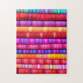 Färgfyllda Mönster Puzzles Traditional Woven Texti Pussel