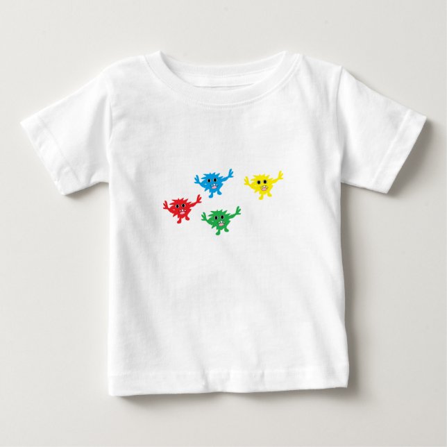 Färgfyllda monster t shirt (Framsida)