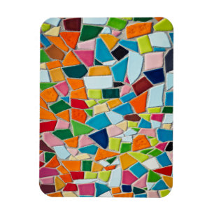 Färgfyllda mosaikplattor magnet