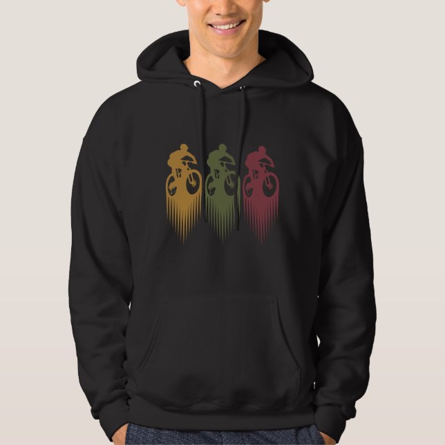 Färgfyllda MTB-kläder i bergscykeln Hoodie (Framsida)