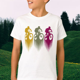 Färgfyllda MTB-kläder i bergscykeln T Shirt