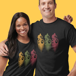 Färgfyllda MTB-kläder i bergscykeln T Shirt