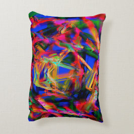 Färgfyllda nedfläckader med felaktiga penseldrag prydnadskudde