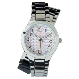 Färgfyllda öppna cirklar armbandsur