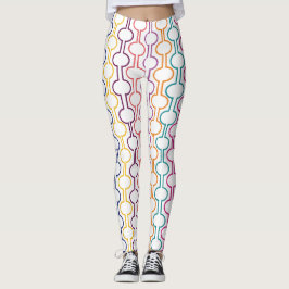 Färgfyllda öppna cirklar leggings