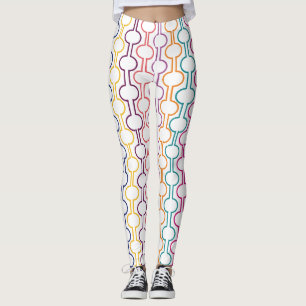 Färgfyllda öppna cirklar leggings