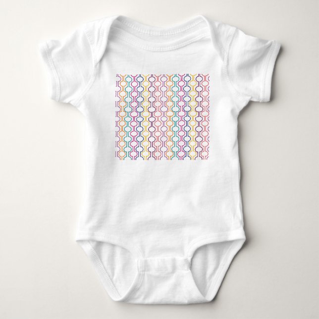 Färgfyllda öppna cirklar t shirt (Framsida)